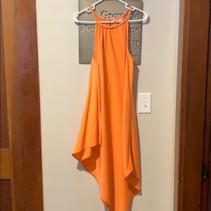 Rachel Roy Orange handkerchief dress